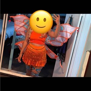 Orange Fairy Costume with Wings